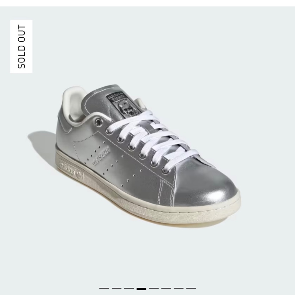 Brand new silver metallic adidas
